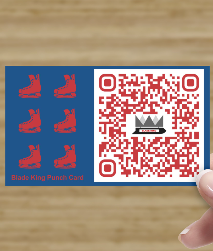 Blade King Skate Sharpening 6x Punch Card